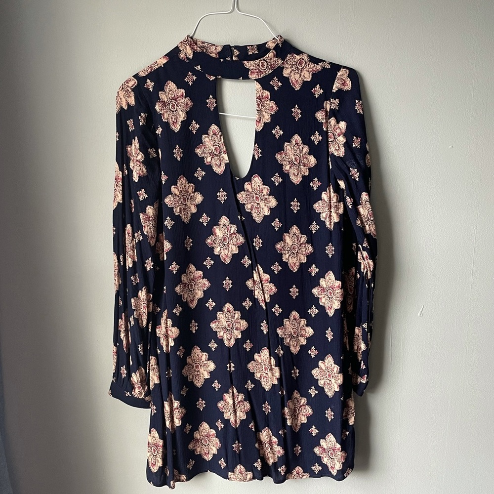 Dress with front cutout